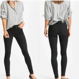 Everlane Skinny Mid Rise black jean non stretch 30
